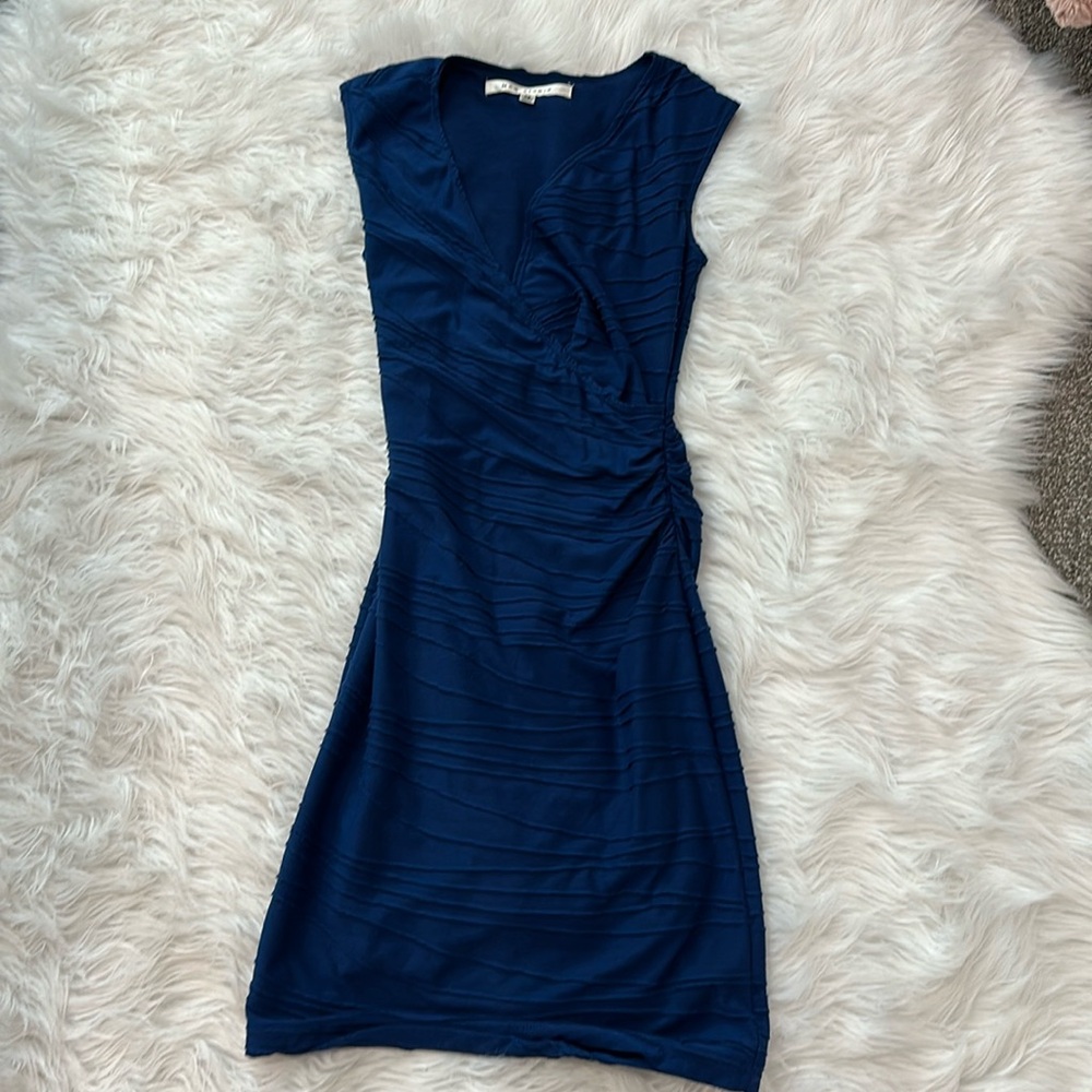 Flattering blue dress